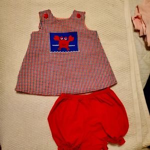 Mulberry St.  Reversible outfit size 12 months